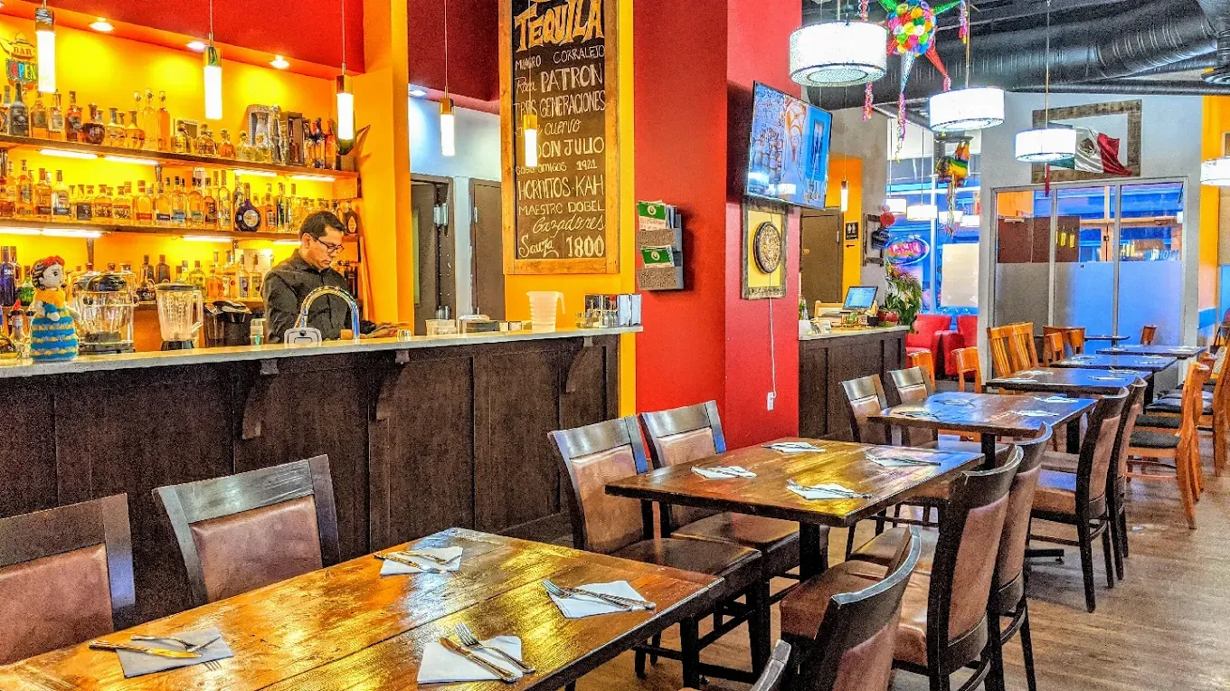 Tequila & Tacos Airdrie authentic Mexican restaurant interior on Yankee Valley Blvd